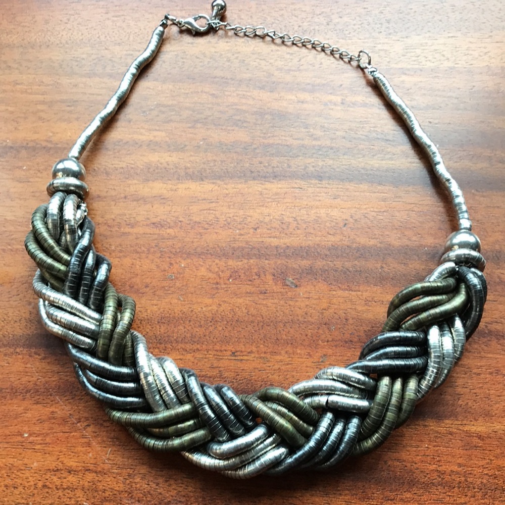 Braided Metallic Necklace